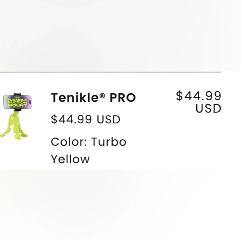 Tenikle Flexible Suction Mount - Yellow